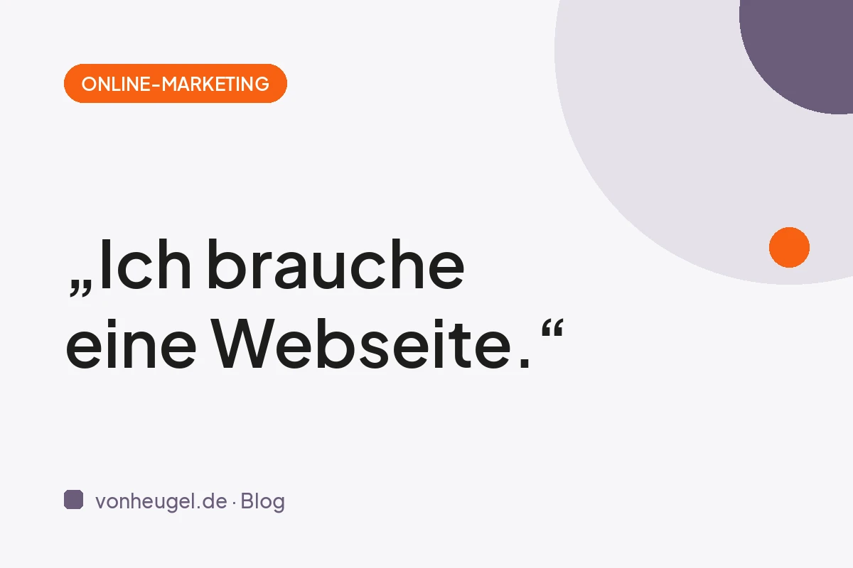 Ich brauche eine Webseite