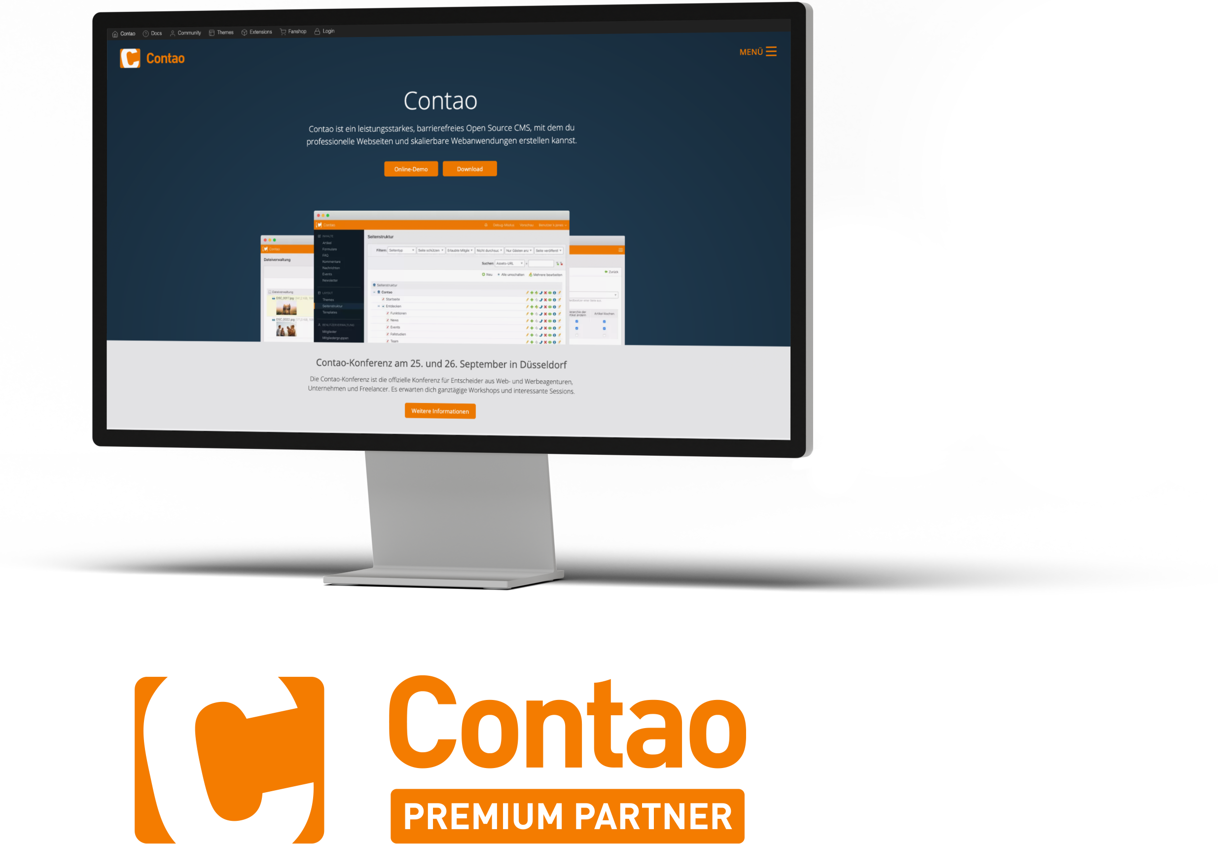 Contao Website Mockup – von Heugel Marketing als Contao Premium-Partner