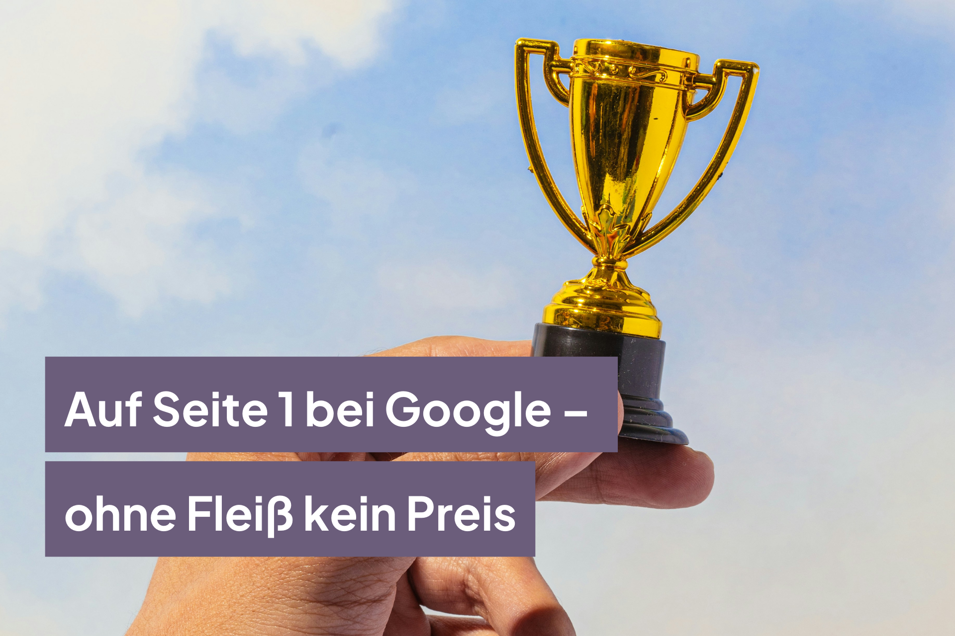 Auf Seite 1 bei Google – ohne Fleiß kein Preis