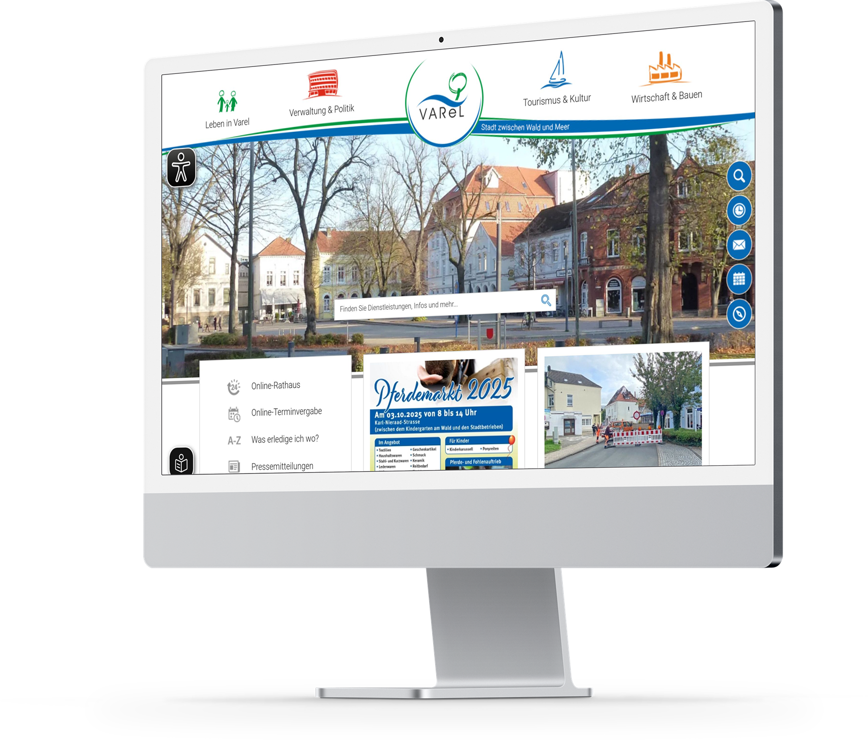 Website Mockup für ein Vareler Unternehmen
